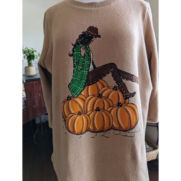 NWT   Kiss & Fly soft fleece pullover 3/4 sleeve top   SZ 1X - Picture 13 of 14